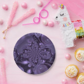 Elegant Royal Paars Liquid Sparkle Papieren Bordje (Feest)
