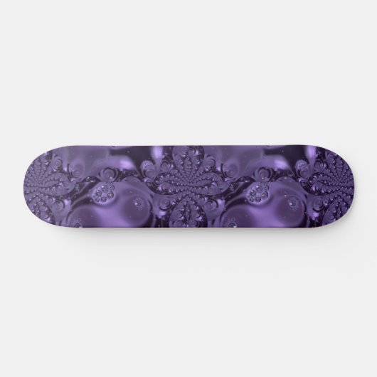 Elegant Royal Paars Liquid Sparkle Persoonlijk Skateboard (Horizontaal)