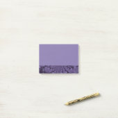 Elegant Royal Paars Liquid Sparkle Post-it® Notes (Op bureau)