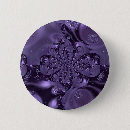Elegant Royal Paars Liquid Sparkle Ronde Button 5,7 Cm (Voorkant)