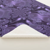 Elegant Royal Paars Liquid Sparkle Sherpa Deken (3/4)