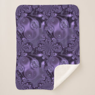 Elegant Royal Paars Liquid Sparkle Sherpa Deken