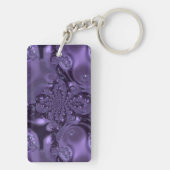 Elegant Royal Paars Liquid Sparkle Sleutelhanger (achterkant)