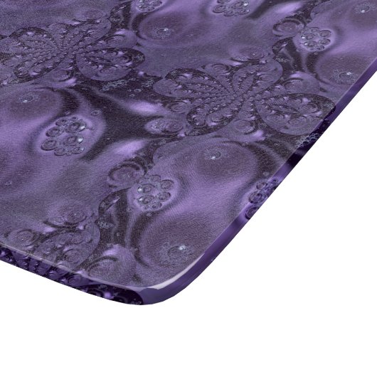 Elegant Royal Paars Liquid Sparkle Snijplank (Hoek)