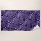 Elegant Royal Paars Liquid Sparkle Strandlaken (Voorkant)