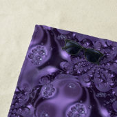 Elegant Royal Paars Liquid Sparkle Strandlaken (In situ)