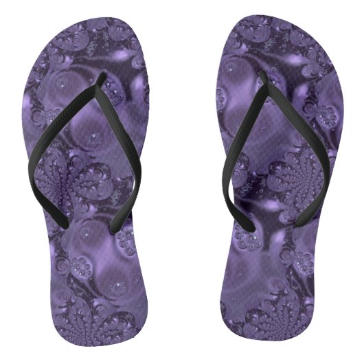 Elegant Royal Paars Liquid Sparkle Teenslippers (Voetbed)