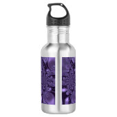 Elegant Royal Paars Liquid Sparkle Waterfles (Achterkant)