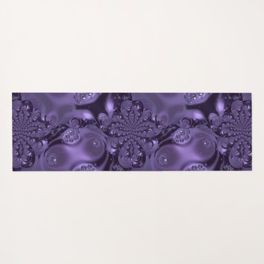 Elegant Royal Paars Liquid Sparkle Yogamat (Achterkant (horizontaal))