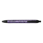 Elegant Royal Paars Liquid Sparkle Zwarte Inkt Pen (Achterkant)