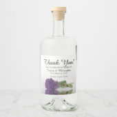 Elegant Royal Paars Roos Weddenschap Hartelijk dan Likeurfles Etiket (Voorkant)