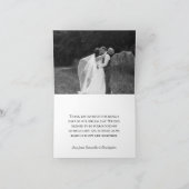 Elegant Royal Paars Roos Wedding Photo Inside Bedankkaart (Binnen)