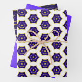 Elegant Royal Paarse en goud Inpakpapier Vel (In situ)