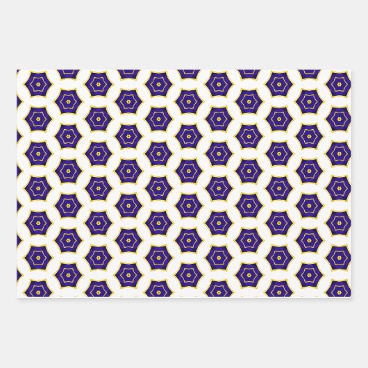 Elegant Royal Paarse en goud Inpakpapier Vel (Voorkant)