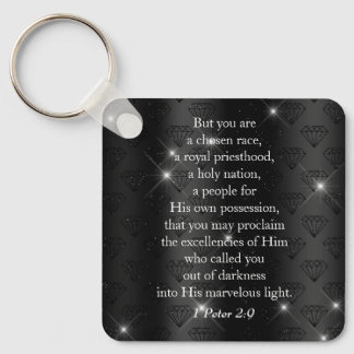 Elegant Royal Priesthood Bible Verse Sleutelhanger