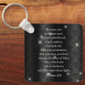 Elegant Royal Priesthood Bible Verse Sleutelhanger (Voorkant)