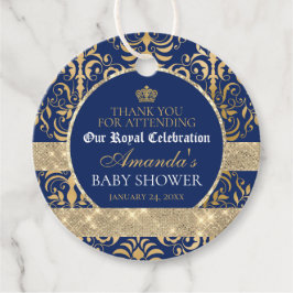 Elegant Royal Prince Baby shower Bedankjes Labels