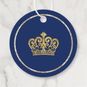Elegant Royal Prince Baby shower Bedankjes Labels (Achterkant)