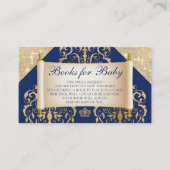 Elegant Royal Prince Baby shower Books for Baby Informatiekaartje (Voorkant)
