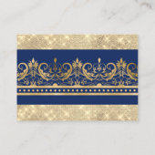 Elegant Royal Prince Baby shower Diaper Raffle Informatiekaartje (Achterkant)