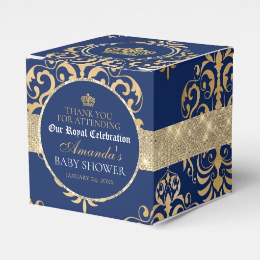 Elegant Royal Prince Baby shower Favor Box Bedankdoosjes (Voorkant Zijde)