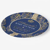 Elegant Royal Prince Baby shower Papieren Bordje (Gekanteld)