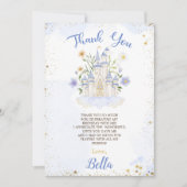 Elegant Royal Princess Castle Birthday Party Bedankkaart (Voorkant)