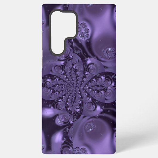 Elegant Royal Purple Liquid Sparkle Samsung Galaxy Hoesje (Achterkant)