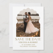 Elegant Royal Save the Date Photo Wedding Kaart (Voorkant)