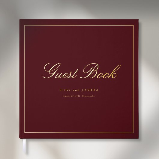 Elegant Royal Scripted Font Wedding Gastenboek