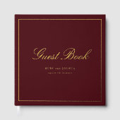 Elegant Royal Scripted Font Wedding Gastenboek (Voorkant)