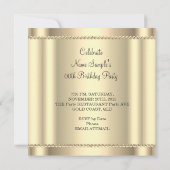 Elegant Royal Sepia Gold Cream Chandelier Kaart (Achterkant)