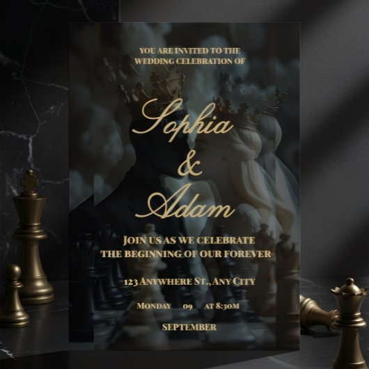 Elegant Royal Wedding Invitation Folie Uitnodiging