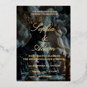 Elegant Royal Wedding Invitation Folie Uitnodiging (Voorkant)