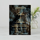 Elegant Royal Wedding Invitation Folie Uitnodiging (Staand Voorkant)