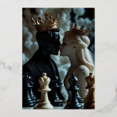 Elegant Royal Wedding Invitation Folie Uitnodiging (Achterkant)