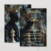 Elegant Royal Wedding Invitation Informatiekaartje (Voorkant / Achterkant)