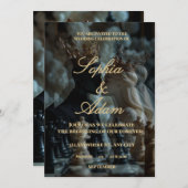 Elegant Royal Wedding Invitation Kaart (Voorkant / Achterkant)