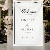 Elegant Royal White & Black Wedding Spandoek