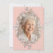 Elegant Roze 100ste verjaardagsfeestje Kaart (Achterkant)