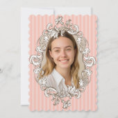 Elegant Roze 21ste Verjaardagsfeest Kaart (Achterkant)