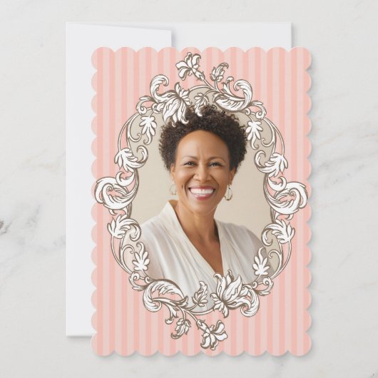 Elegant Roze 40ste verjaardagsfeestje Kaart (Achterkant)