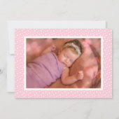 Elegant roze 4 Aankondiging van geboorte foto-coll (Achterkant)