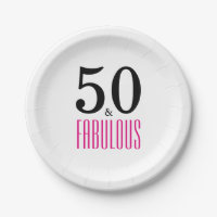 Elegant roze 50th Birthday Party Paper Bord