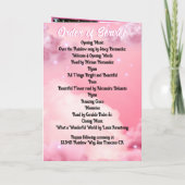 Elegant roze 5 Foto Heavenly Memorial Funeral Programma (Achterkant)