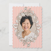 Elegant Roze 60ste verjaardagsfeestje Kaart (Achterkant)