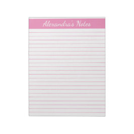 Elegant roze 8,5x11 Letter formaat aangepast Notitieblok