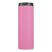 Elegant roze aangepaste naam text monogram modern thermosbeker (Achterkant)