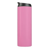 Elegant roze aangepaste naam text monogram modern thermosbeker (Geroteerd rechts)