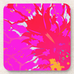 Elegant Roze Abstract Patroon Bier Onderzetter